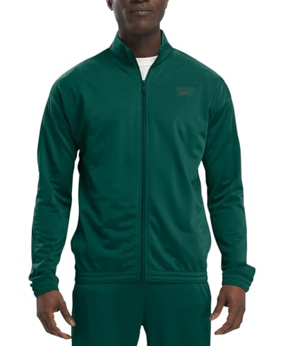 Reebok Men Regular fit Track Jacket Coat Large Green Solid