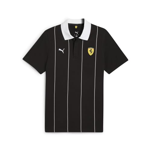 Polo Ferrari Race Premium PUMA pour homme en coton noir élégant