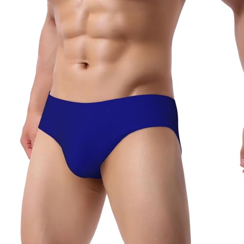 Navy Print Men's Underwear Breathable Briefs No Fly Covered Waistband Underpants2
