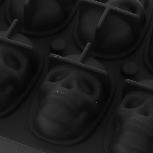Molde para cubos de hielo de silicona con 10 compartimentos calavera miniatura 3