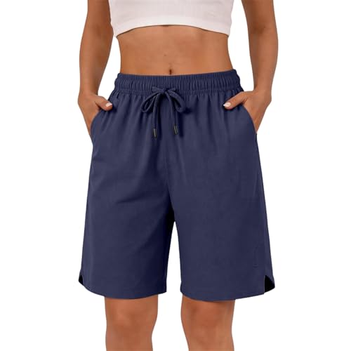 Short d'Été pour Femme Anti-Transpiration avec Grandes Poches Pratiques