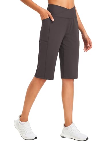 baleaf Women's Athletic Running Shorts Bermuda Long...