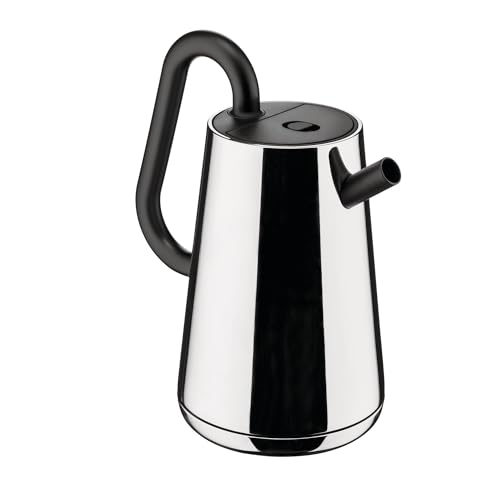 Alessi Toru NE01 B - Bollitore Elettrico di Design, in Acciaio Inossidabile 18/10 e in Resina Termoplastica, Presa Europea, 2400 W, 170 cl, Nero