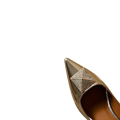 TinaCus Genuine Leather Women's Pointed Toe Handmade Kitten Heels Slip On Dress Pumps Shoes2