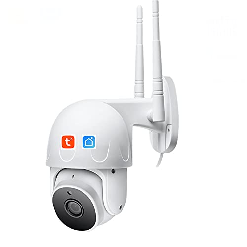 Cámara De Seguridad Para Exteriores, Tuya Outdoor Smart Wifi Dome Camera 1080P HD Security PTZ IP Camera Con Soporte De Seguimiento Automático Humano IP66