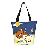 [Mbsptr] エコバッグ 漫画 折りたたみ 買い物袋 リラックマ 大容量 多機能 コンパクト コンパクト