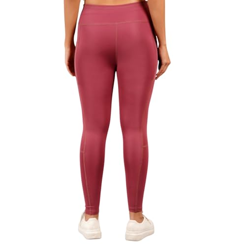 Image of NINQ high Waist Women Gym Compression Pants for Workout with Pocket, Yoga & Exercise, Active Wear Legging Sports Tights Trousers with Comfortable Fit for Running, Jogging & Training
