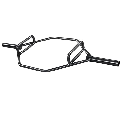 Fitvids Olympic 2-Inch Hex Weight Lifting Trap Bar with Long and Rotating Sleeves, 500-Pound...