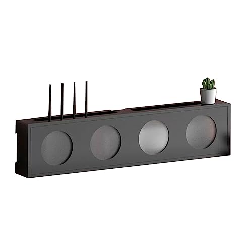 Console multimédia bois et acrylique givré rangement Wi-Fi