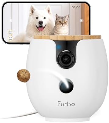 Furbo Mini 360° [New] 2K QHD Pet Camera: Dog & Cat Rotating Treat...