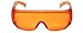 Calabria 1003 3 Pack Orange Fitover Dental Safety Glasses Protection for Teeth Whitening LED Light Eye Shield Red Light Goggles Blue Light Blocking Glasses Fit Over Prescription Glasses Anti Fog