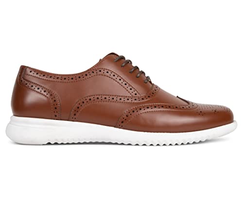 Kenneth Cole Men's Nio Wing Lace Up Oxford, Cognac, 9 #TOP3