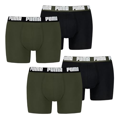 PUMA Herren Boxer Boxershorts Shorts Unterhosen Comfort Stretch 4er Pack, Wäschegröße:XL, Artikel:-012 Forest Night – Ansicht 1