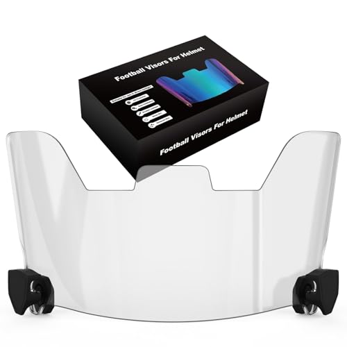 OYMLANX Clear Football Helmet Visor, Impact-Resistant Eye Shield, Fits Youth & Adult Football Helmets