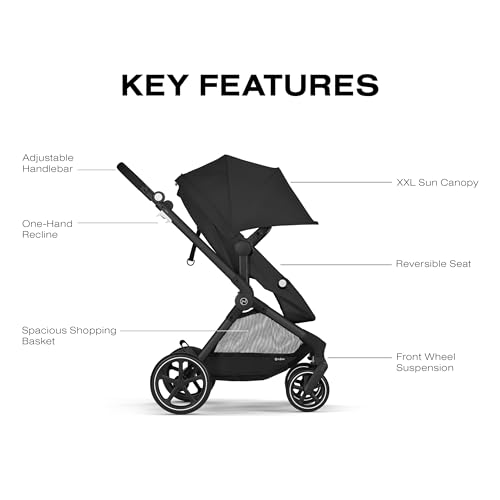 Image of Cybex EOS 2-in-1 Stroller, Moon Black