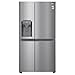 LG Electronics GSJV31PZXE Side-by-Side mit Door-in-Door | Eis-, Crushed Ice- und Wasserspender | 634 L Liter Kapazität | Interner Wassertank 4L | Platinum Silver, Silber