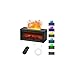Diffusore di Oli Essenziali,Diffusore oli Essenziali Fiamma,2 in 1 Diffusore Ambiente,Diffusori Ambiente Elettrico,Vaporizzatore Oli Essenziali,con 7 Colori Fiamma,Telecomando,per Camera Letto/Ufficio immagine