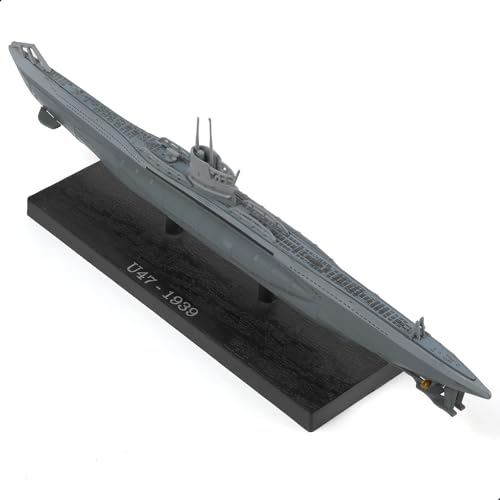 NUOTIE 1/350 U-47-1939 WWII German Kriegsmarine Submarine Battleship Model Type VIIB U-Boat Miniature Warld War II Alloy Metal Diecast Military Model with Display Stand Collection Gift for Adult