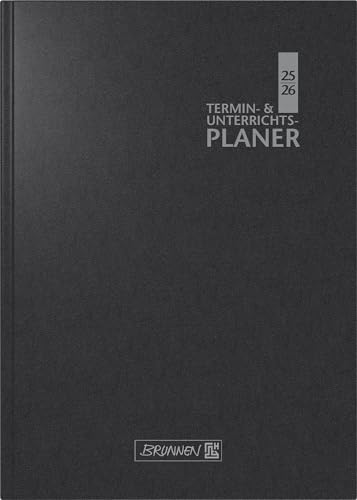 Agenda scolaire BRUNNEN 2025/2026 format A5 noir couverture Baladek de 224 pages