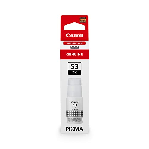 Canon GI-53 BK Bouteille d'encre, pour imprimante Jet d'encre PIXMA MEGATANK, Noire