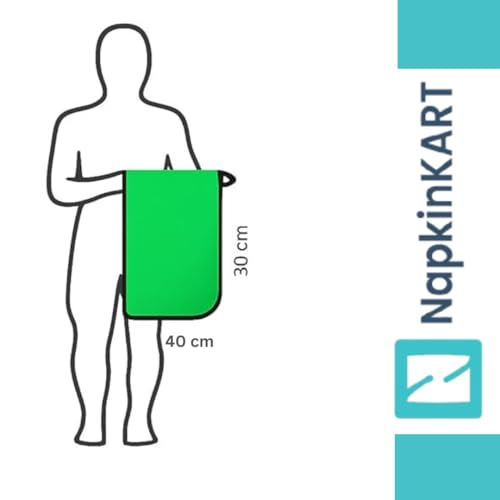 Image of Cleaning Cloth for Car, Bike & Home - Ultra Soft, Dual-Sided Green & Grey Towel - High Absorbent, Lint-Free, Scratch-Free - Reusable Washable 40X30 CM - Pack of 1 (Green)