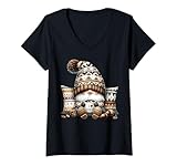 Photo Gallery donna winter gnome fall accessories with hot cocoa mugs for autumn maglietta con collo a v Photo Gallery donna winter gnome fall accessories with hot cocoa mugs for autumn maglietta con collo a v