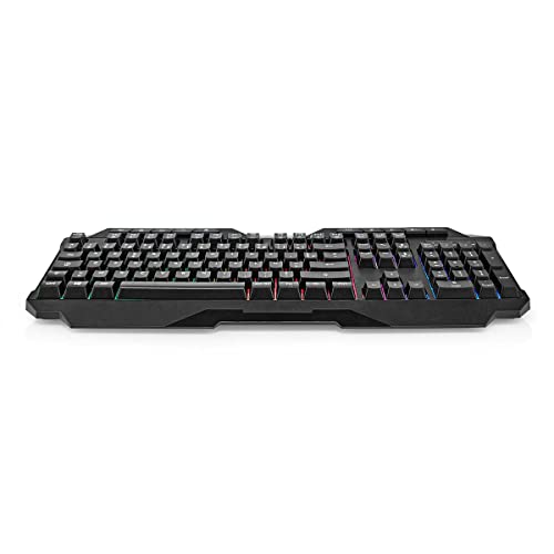 Clavier de jeu filaire Nedis LED AZERTY pour une frappe rapide et précise en session nocturne