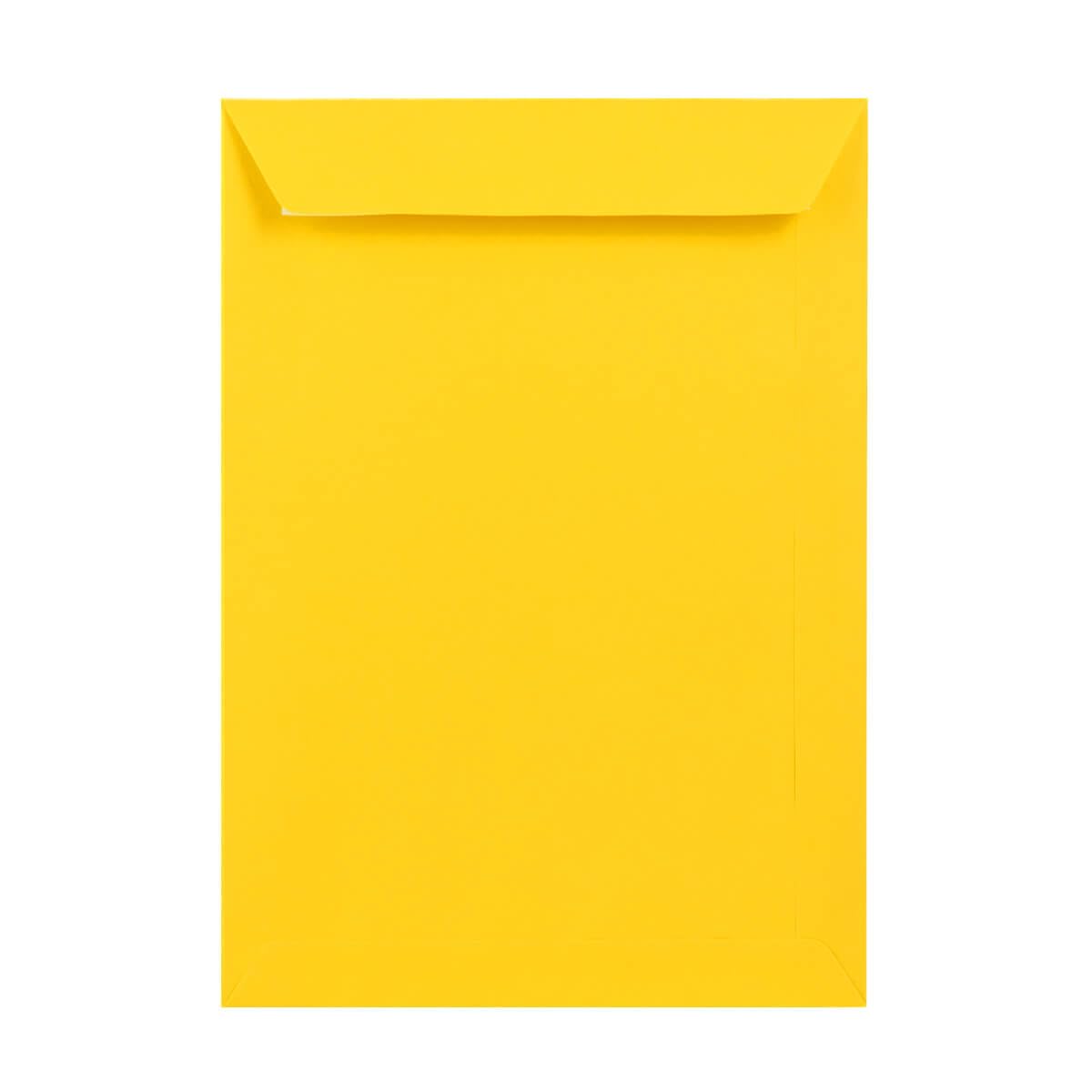 50 Mid Yellow C4 (to fit A4) Envelopes - 324mm x 229mm - Straight Pocket Flap Peel/Seal Yellow Coloured Envelopes - 120gsm Clariana Paper - to Fit A4 Inserts (Unfolded)