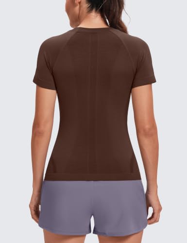 Image of MathCat Seamless Short Sleeve Workout Tops for Women