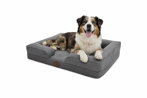 My Petlounge Orthopädisches Hundebett 90x60x18 cm – Memory Foam Hundesofa aus robustem...
