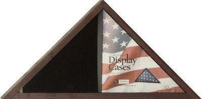Timeless Frames Flag Display Case Wall Frame 16x16x22 Cordovan Eco-Friendly - Made in USA