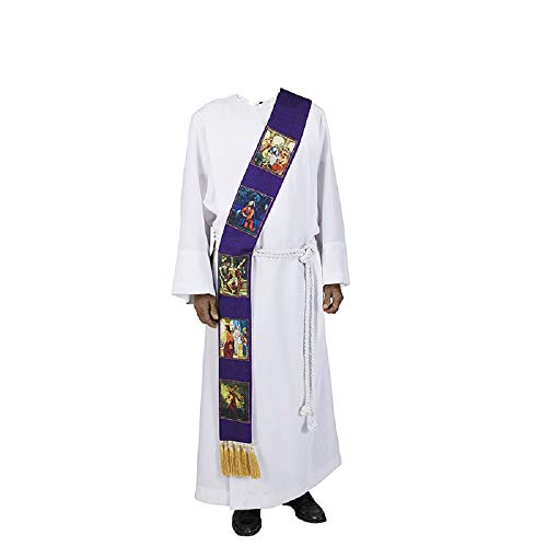 Purple Lenten Story Overlay Stole, 110 Inch