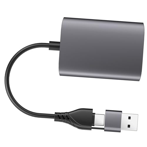 Mikikit Type-c USB Hub Adapter Dual Output for and Supports Dual Screen Display Fast Data Transfer Compatible