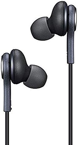 Samsung Official Galaxy S8 / S8+ Handsfree Headphones/Earphones - Tuned by AKG/Harman Kardon - Black (EO-IG955BSEGWW) - Bulk Packed, Frustration Free Packaging