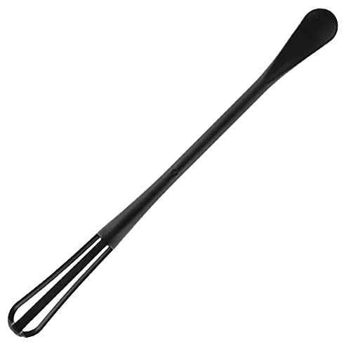Fouet Patisserie PP Rangement Pratique Cuillère Deux en Une Mini Fouet Cuisine pour Toute Cuisine ou Bar(Noir) Cover