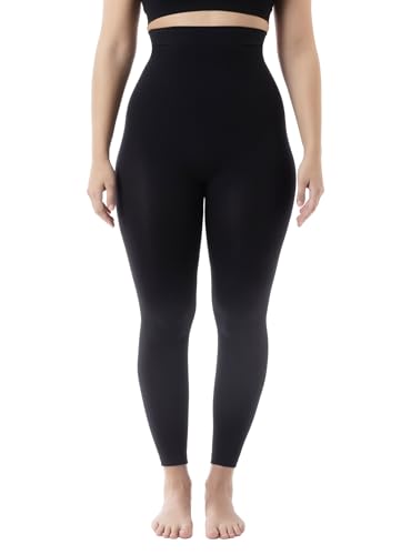 FarmaCell 133 (Schwarz, L/XL) Massierende Leggings hohe Taille Anti Cellulite
