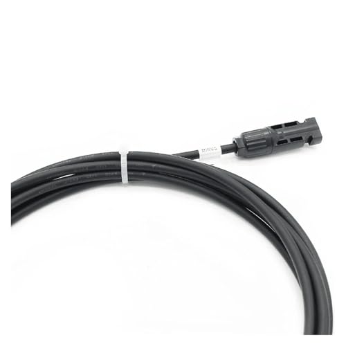 AIRUIXI 1 pcs/lot 1-5 Meters Black/Red Power Solar Extension Cable 4.0mm2/12AWG with PV DC Connector Used in Solar Panel System(Black 4 Meters)