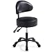 Lilfurni Swivel Rolling Stool - Adjustable Height Office Chair With Wheels & Thick Padding