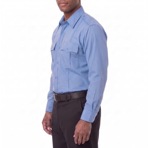 Image of First Class 100% Polyester Short & Long Sleeve Zippered Uniform Shirt 4 Pocket Hidden, Law Enforcement BDU Zipper Closure.