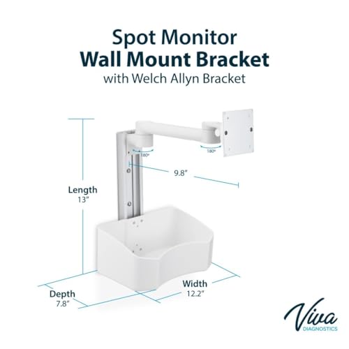 VivaDiagnostics Wall Mount Vital Signs Monitor Bracket (Monitor NOT Included)