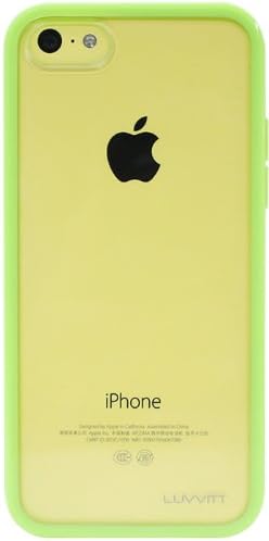 LUVVITT Clearview Slim Clear Back Case with Bumper/Cover for iPhone 5C (Retail Packaging) - Clear/Green