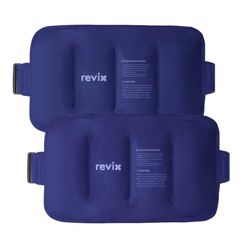 Image of REVIX Ice Pack for Injuries Reusable Gel for Lower Back & Shoulder, Navy