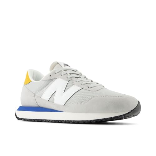 New Balance New Balance Men's 237 V1 Sneaker, Brighton Grey/White/Varsity Gold, 4