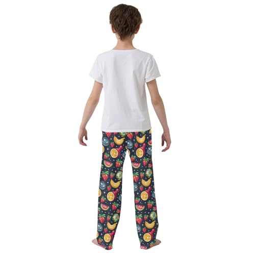 Pajama Pants Fruits in Cartoon Style PJ Bottoms Sleepwear Lounge Sleep Pant with Pockets3