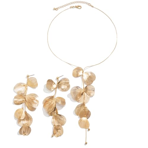 Gold Leaf Ginkgo Tassel Choker