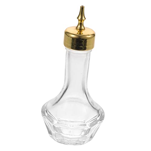 VINTORKY Absinthe Bottle Wisky Bottle Pour Dispenser Vintage Cocktail Dasher Clear Bottle Vinegar Clear Container Bar Pourer Drink Dispenser Cocktail Dasher for Cocktails Golden Glass