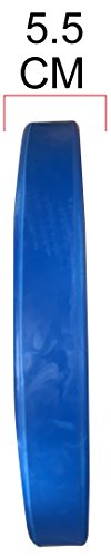 Image of Kobo 5 Kg (51 mm) Bumper Plates Competition Level Olympic Barbell Bar Weight Plate with Machined Steel Collar Elite (Imported) - Sold in Pairs