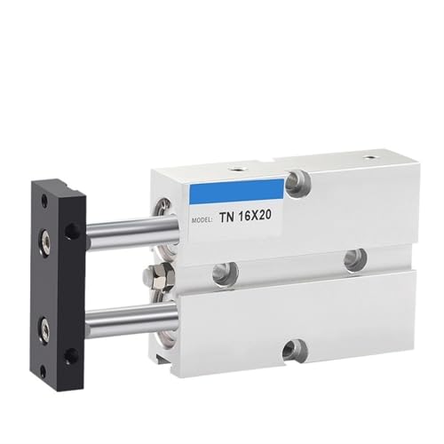 Cilindro de doble vástago TN10 neumático compacto de aluminio con carrera de 10 mm 2
