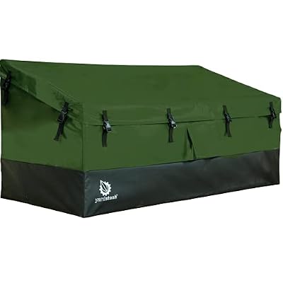 YardStash 143 Gallon Waterproof Deck Box, Portable Outdoor Storage Box for All Weather Tarpaulin Deck Box, Perfect for the Boat, Yard, Patio, or Camping – 143 Gallon, XL Green