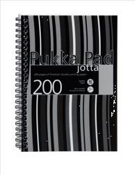 Pukka Pad Jotta Notebook Wirebound Perforated Ruled 80gsm 200pp A5 Black Stripes Ref JP021-5 [Pack 3]